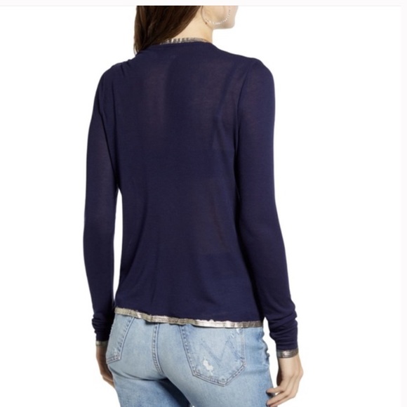 New Zadig & Voltaire Willy Metallic foil top, size S - Picture 2 of 8